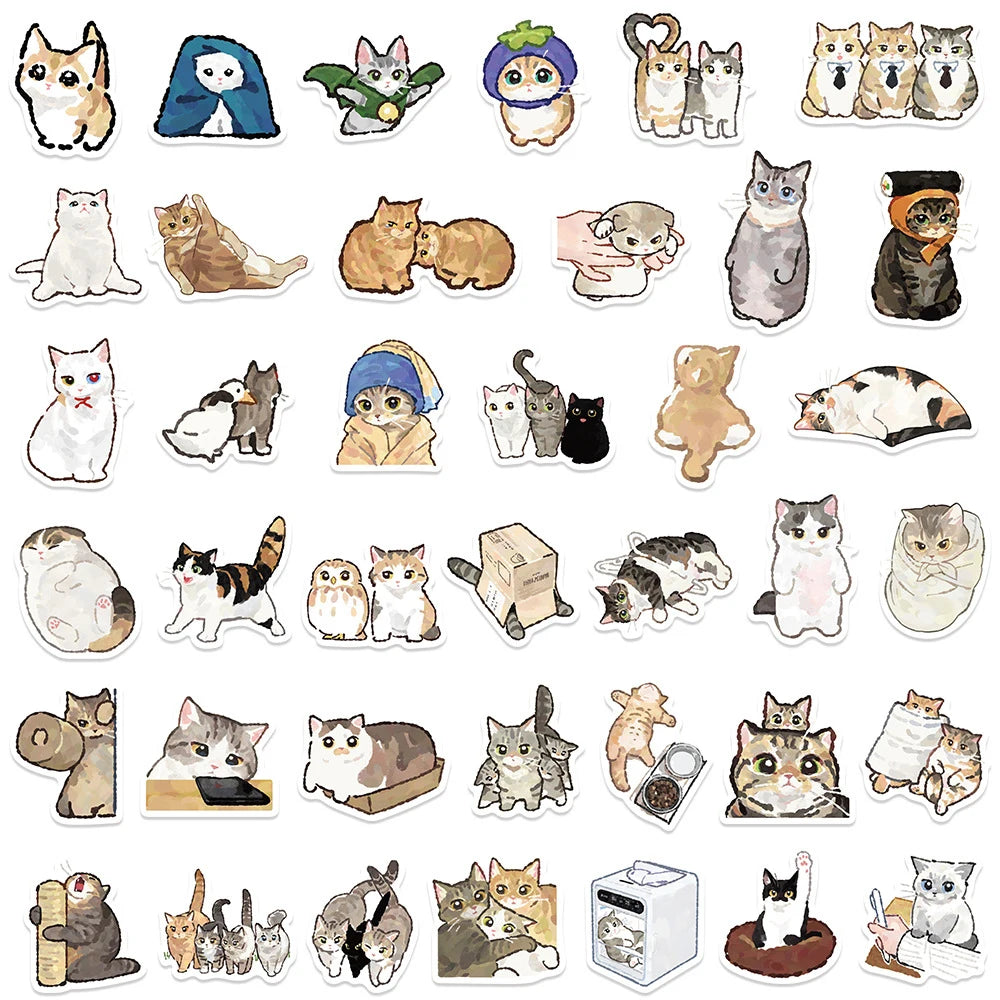 77pcs Cute/Kawaii Cat Stickers
