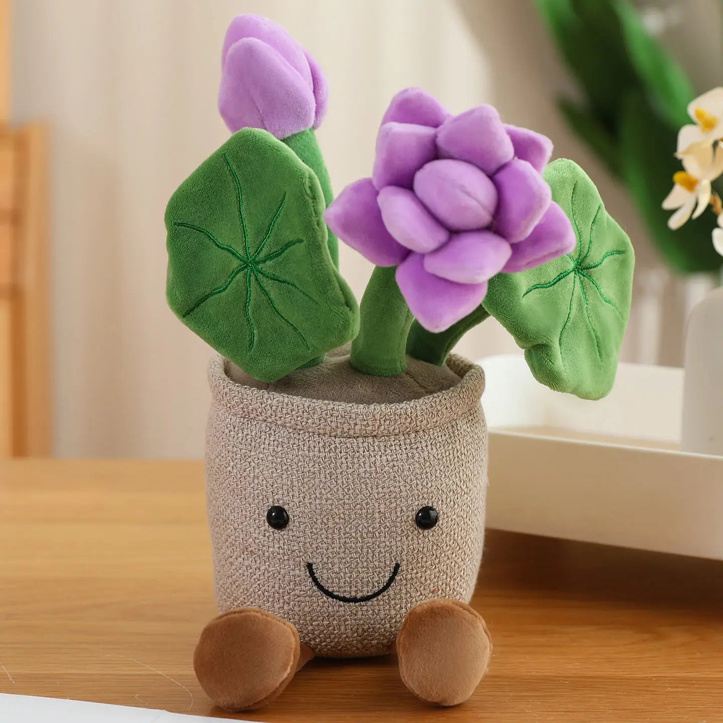Cute Plant (Lotus Flower) Plush Toys 30cm - White/Pink/Purple/Orange