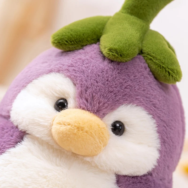 Funny Penguin And Eggplant Hybrid Plush Toys 25/40/60cm