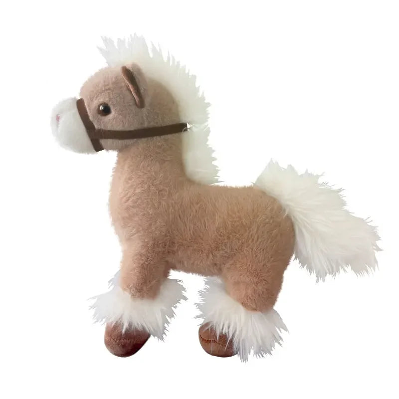 Cute Horse Plush Toys 27cm - Brown/Black/Khaki