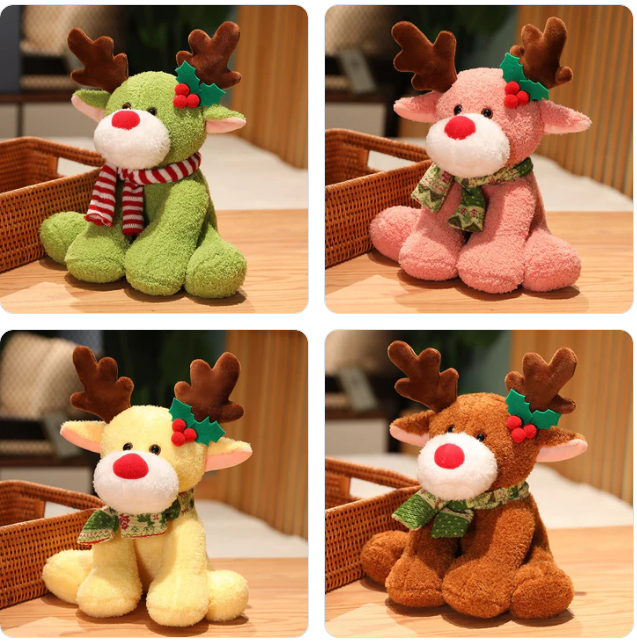 Christmas Sitting Reindeer Plush Toys 32cm SJJ PLUSH