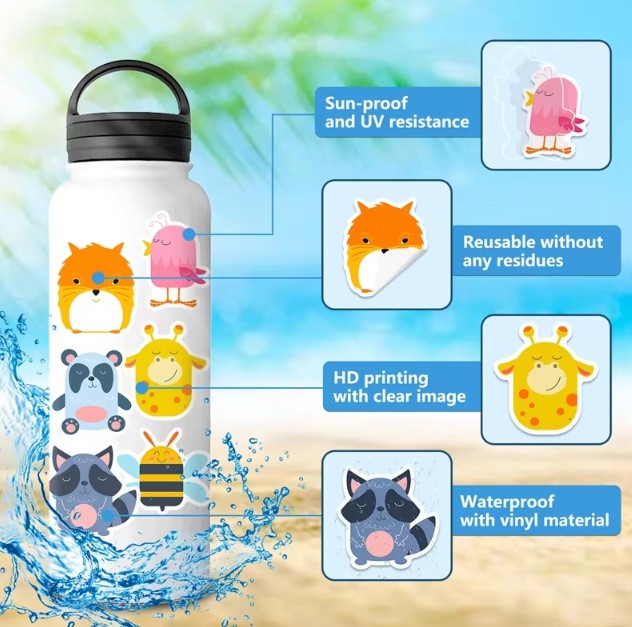 50 PCS Cute/Kawaii Animal Stickers - V5