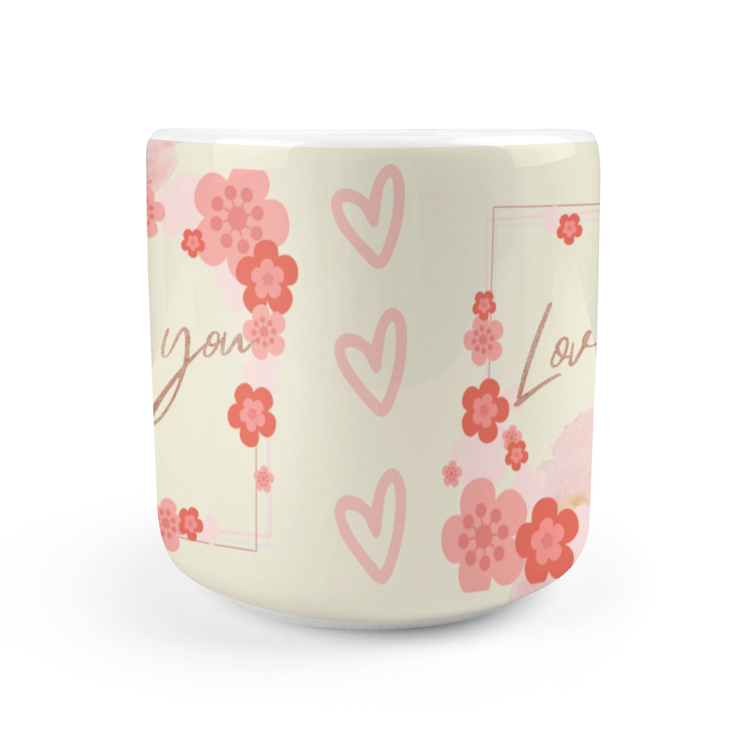 Heart-shaped Mug with "Love you" Message (10.3 OZ)