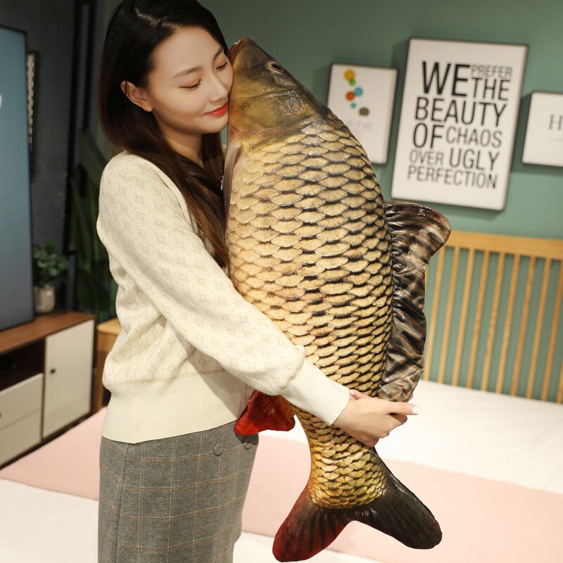 Fish Lifelike/3D Simulation Plush Toys 30/40/60/80/100cm -Tilapia/Carp/Bream