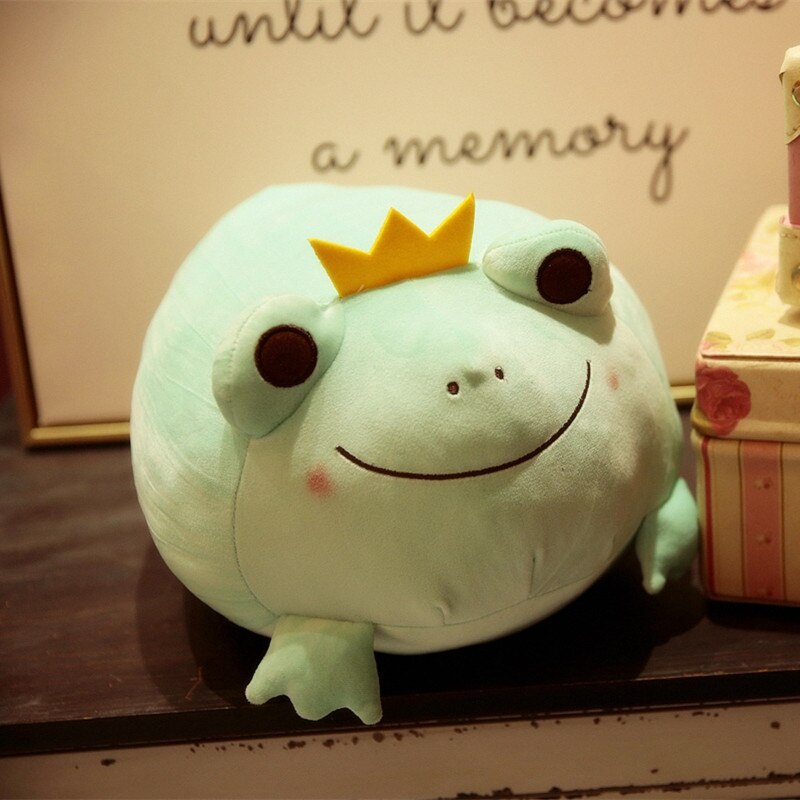 Frog With Crown Plush Toys 35cm/42cm - Pink/Green