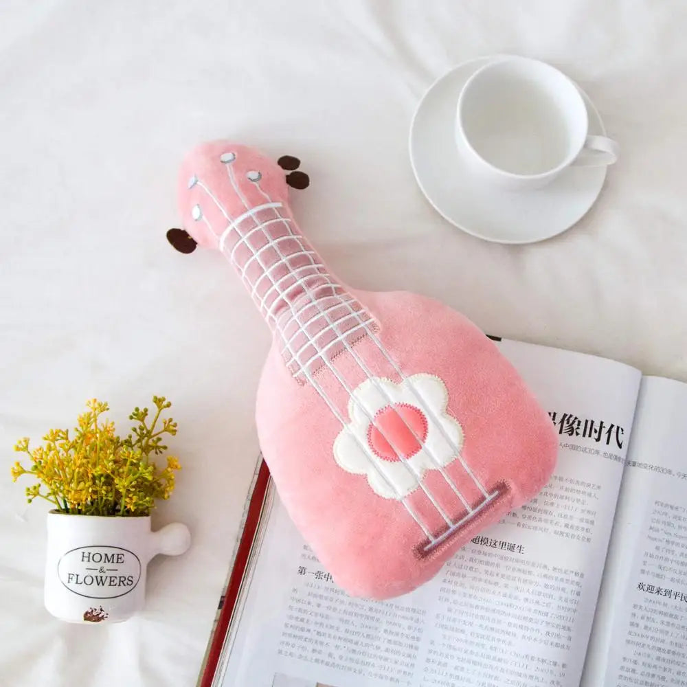 Guitar Plush Pillow Toys 37/47/60/70cm - Pink/Blue/Brown