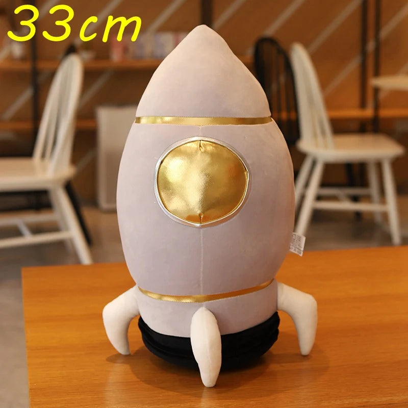 Space Series (Astronaut/Rocket) Plush Toys 33/60cm - Grey/White/Pink