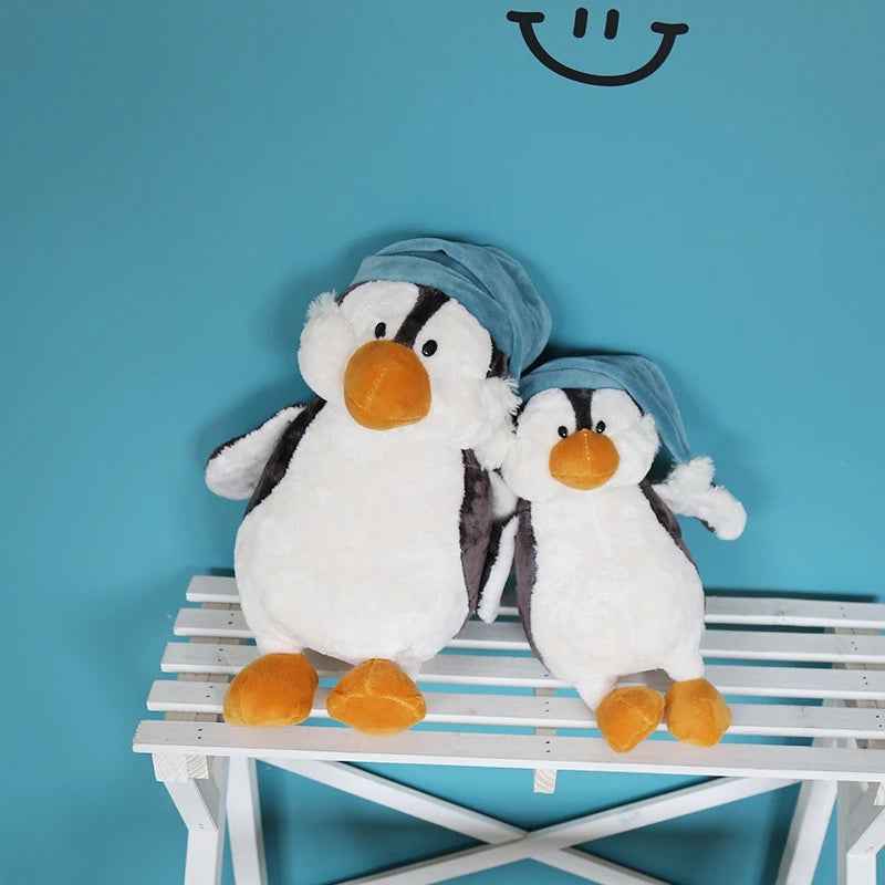 Cute Pengiun With Nightcap Plush Toys 28/35/50cm