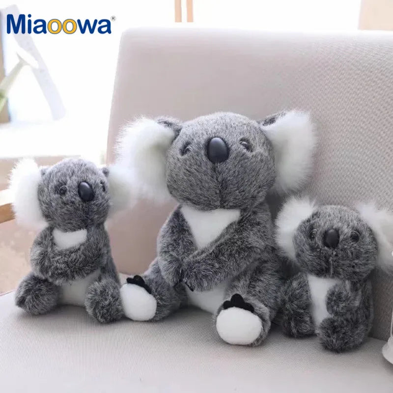 Cute Koala With/Without Kid Plush Toys 13/17/21/28/40cm - Grey/White