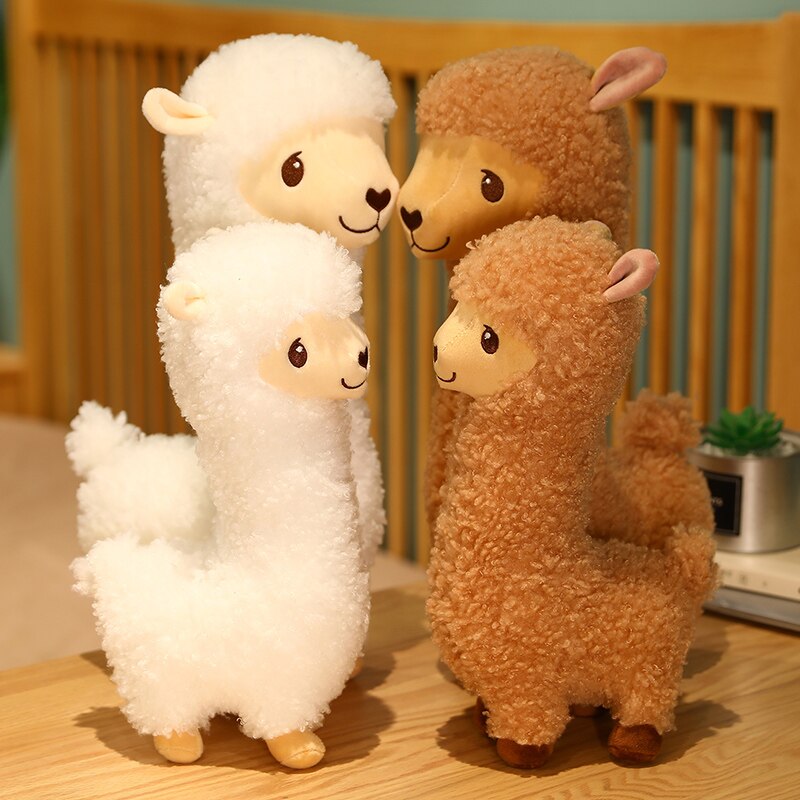 Cute Alpaca Plush Toys 33/43/53/85cm - White/Brown