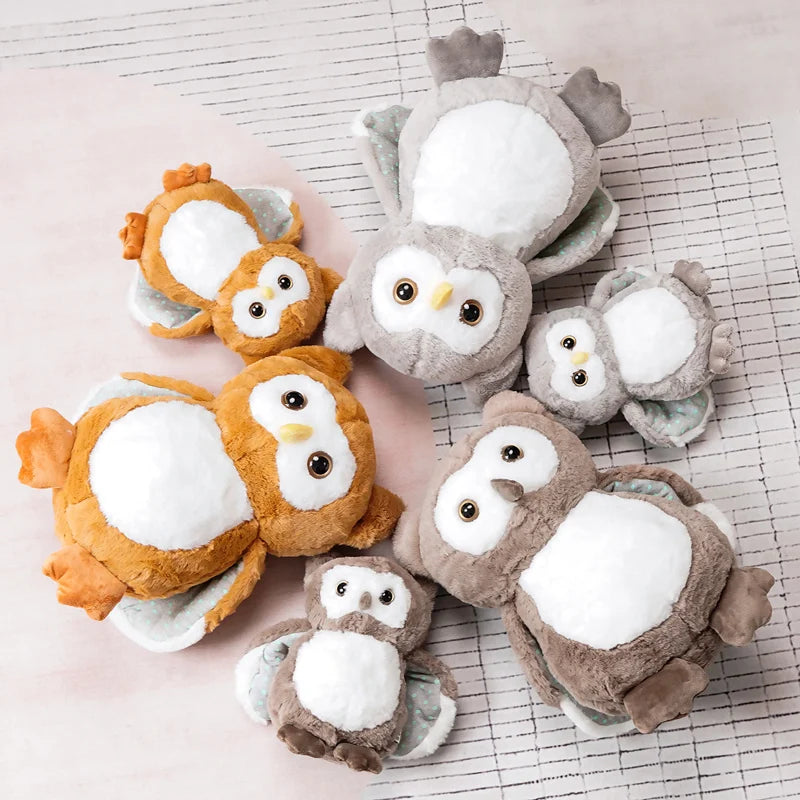 Cute Owl Plush Toys 25/40cm - Brown/Grey/Orange