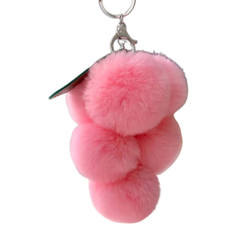 Pom Pom Grape  Keychains 14cm - Purple/Blue/Pink (7 Styles)