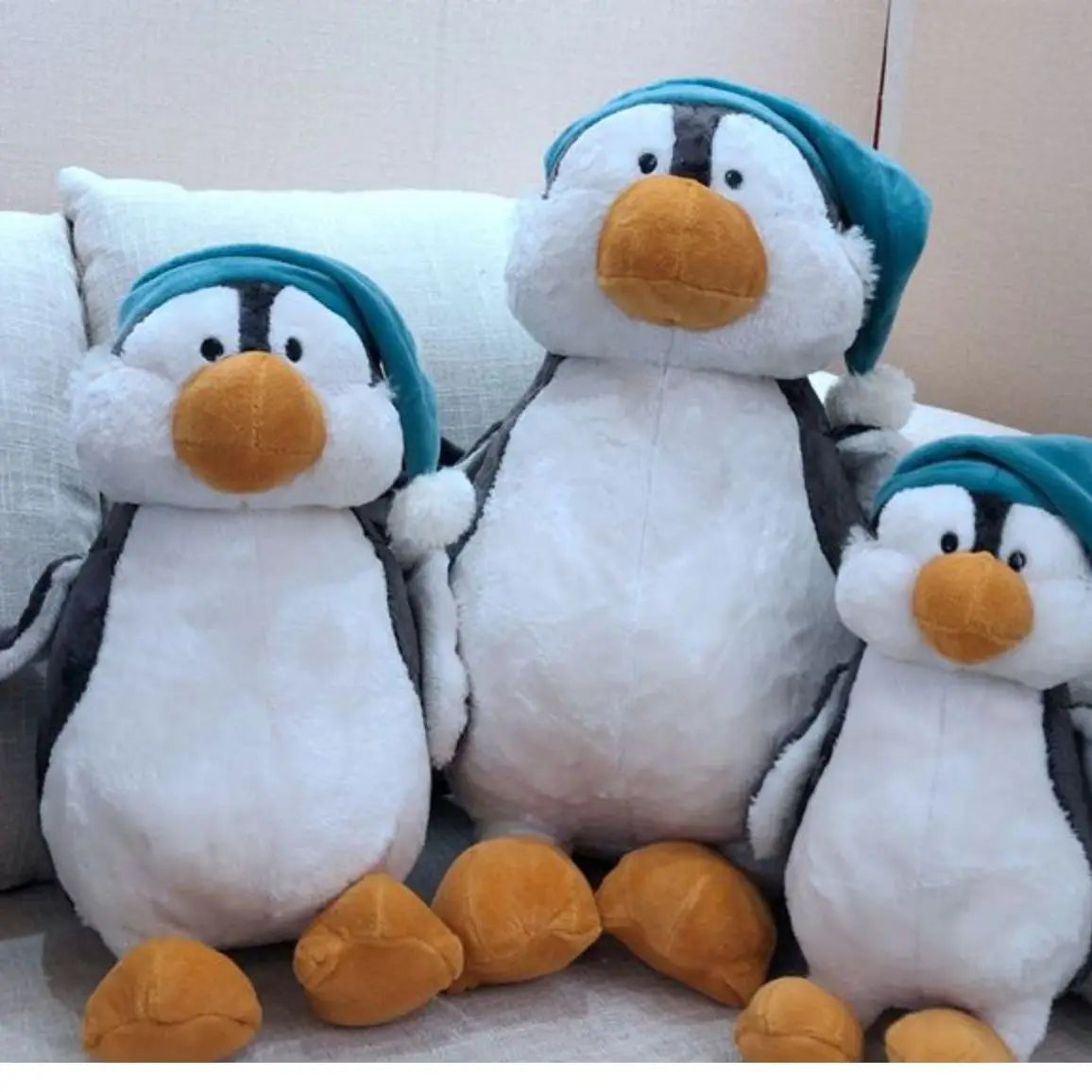 Cute Pengiun With Nightcap Plush Toys 28/35/50cm