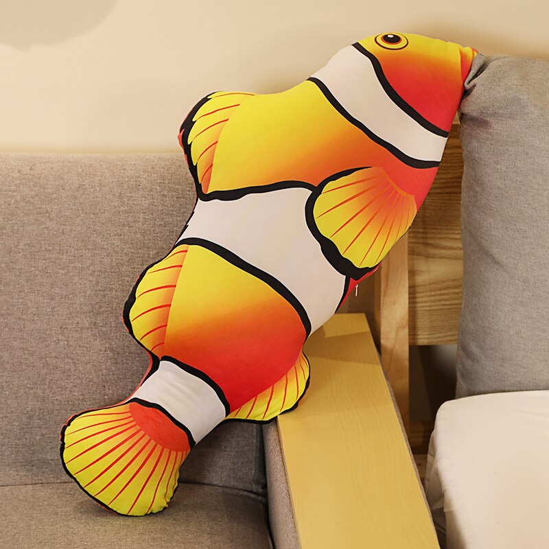 Fish Lifelike/3D Simulation Plush Toys 30/40/60/80cm - Grass carp/Crucian carp/Red carp/Clownfish