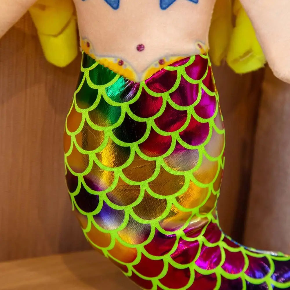 Cute Mermaid Plush Toys 30cmv - Yellow/Pink/Blue/Purple