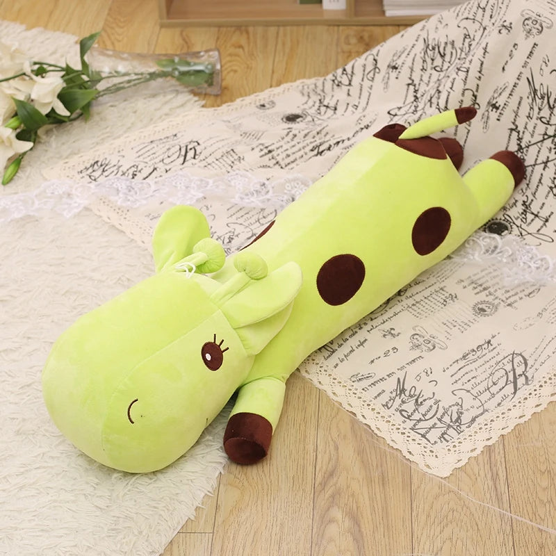 Cute Giraffe Plush Pillow Toys 35/55/85/105/125cm - Blue/Green/Yellow/Pink/Purple