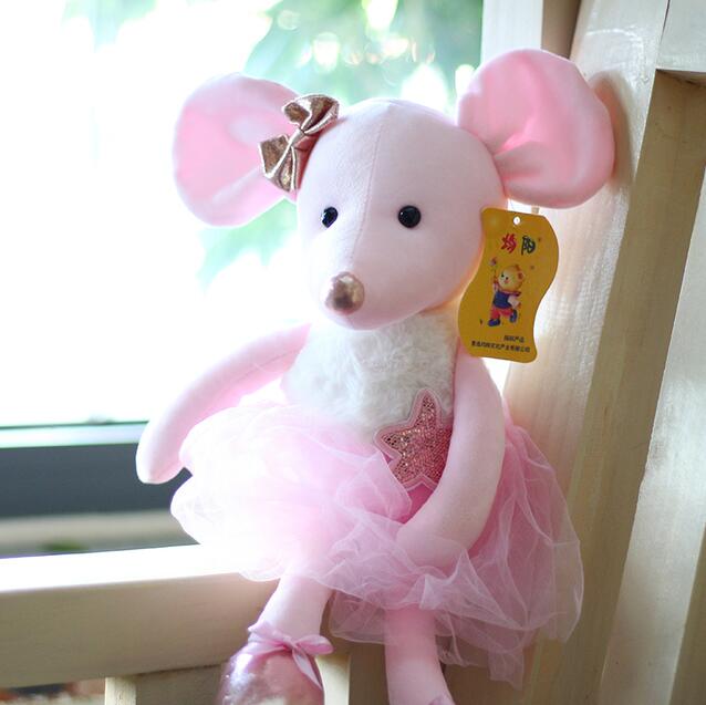 Cute Mouse With Tutu Dress Plush Toys 39cm /Plush Keychains 18cm -Brown/Grey/Pink