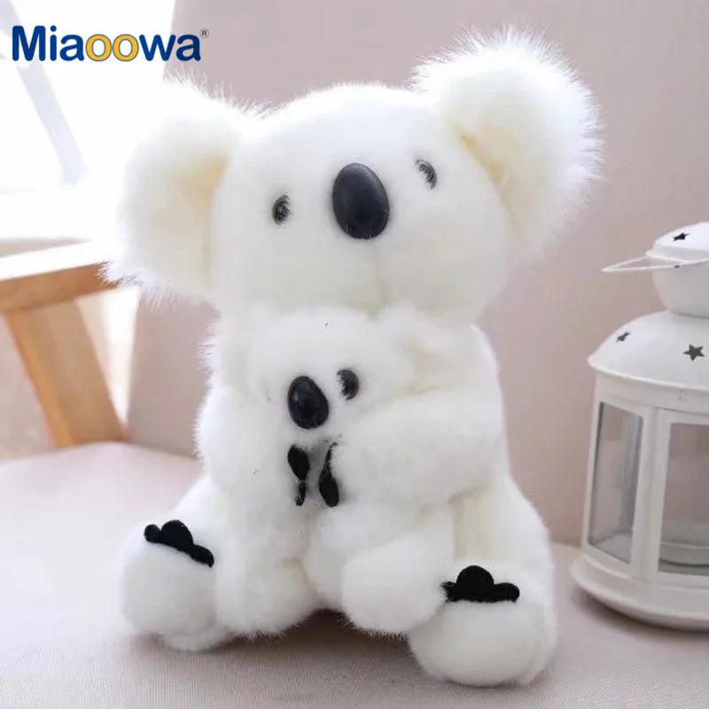 Cute Koala With/Without Kid Plush Toys 13/17/21/28/40cm - Grey/White