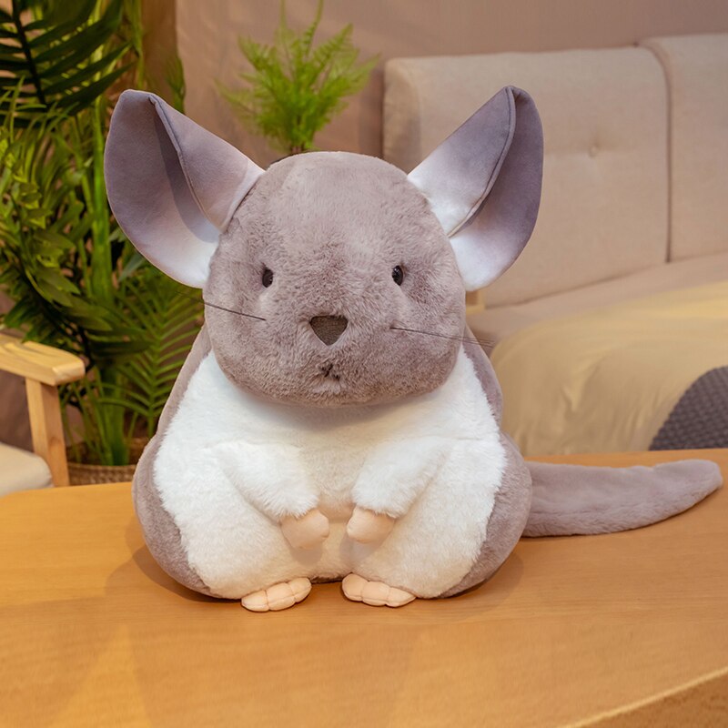 Cute Chinchillas Plush Toys 25/35/55cm - White/Grey/Pink