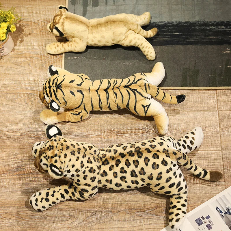 Lion/Tiger/Leopard Lifelike Plush Toy 39/48/58cm