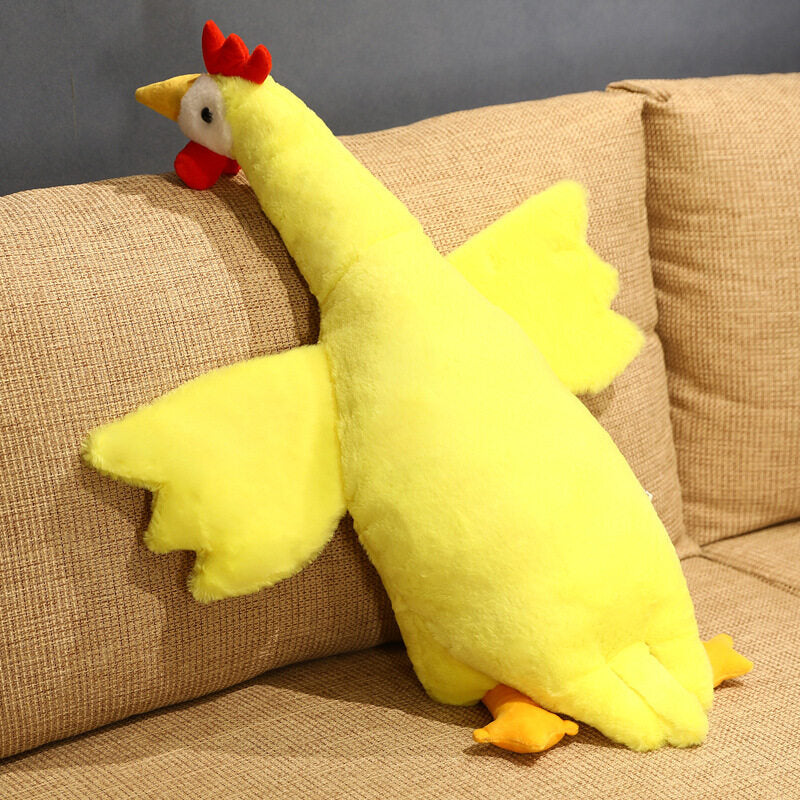 Chicken Pillow Plush Toys 50/85/135cm - White/Yellow