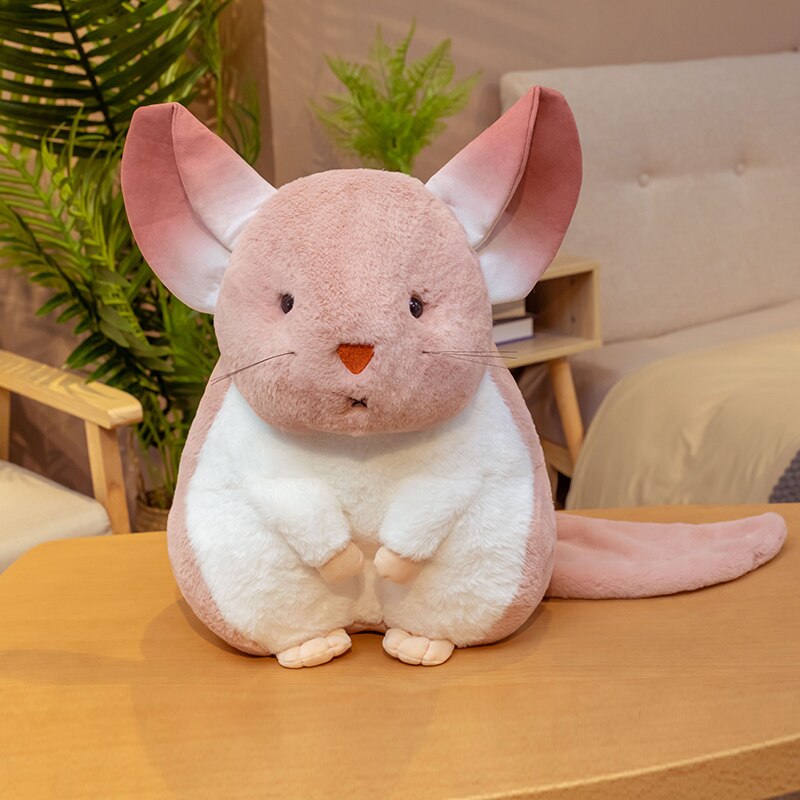 Cute Chinchillas Plush Toys 25/35/55cm - White/Grey/Pink