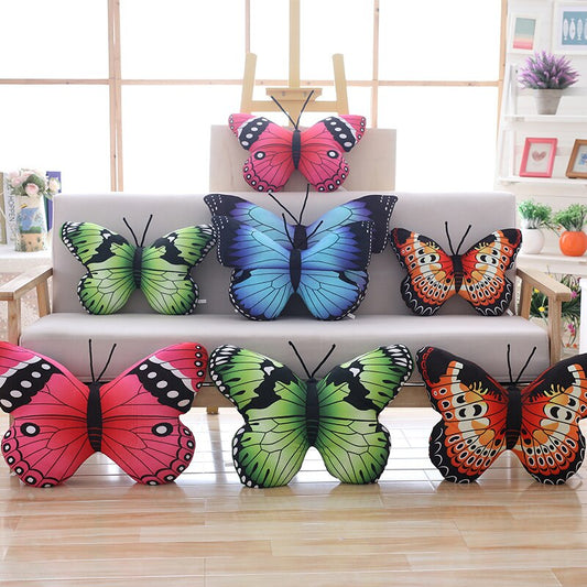 Butterfly Lifelike Plush Toys 30x40cm/40x50cm - Pink/Green/Blue/Colourful