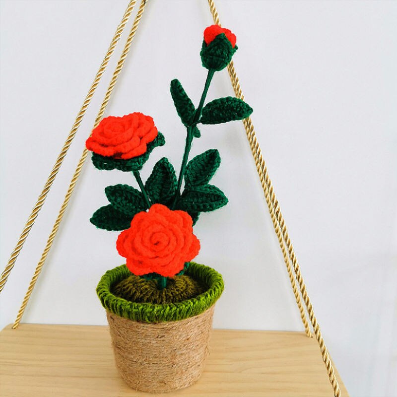 Potted Flower (Sunflower/Rose) Handmade Plush Toys - 6 Styles