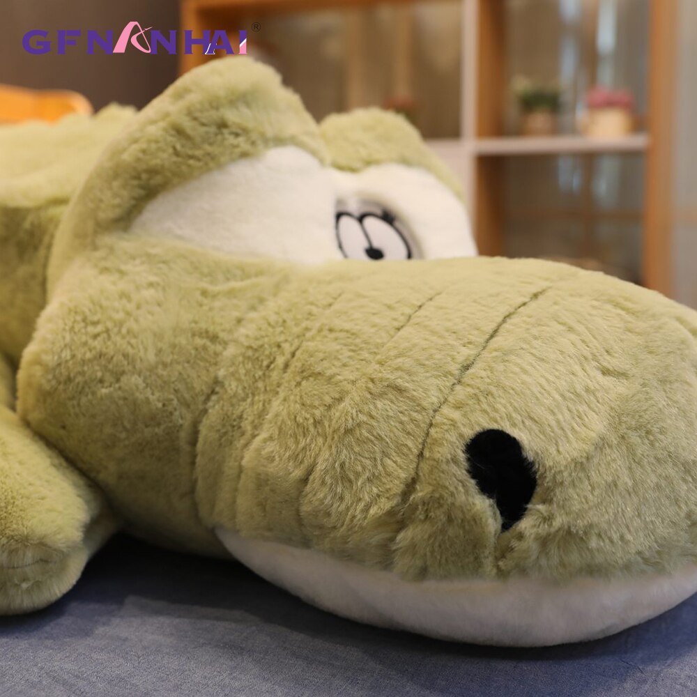 Lying Crocodile Pillow Plush Toys 100/120/150cm - Green/Pink/Grey/Brown