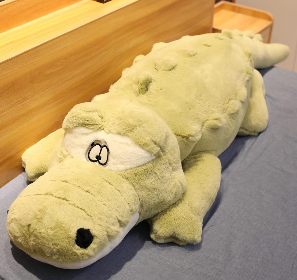 Lying Crocodile Pillow Plush Toys 100/120/150cm - Green/Pink/Grey/Brown