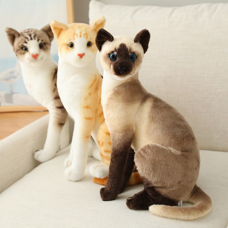 Cat (Lifelike Siamese/Shorthair) Plush Toys