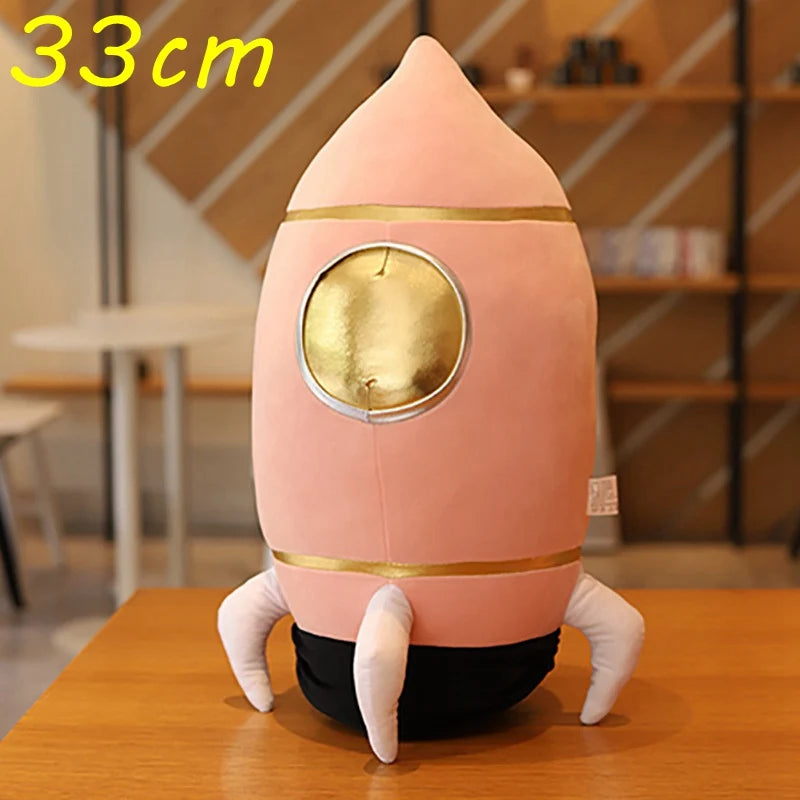 Space Series (Astronaut/Rocket) Plush Toys 33/60cm - Grey/White/Pink