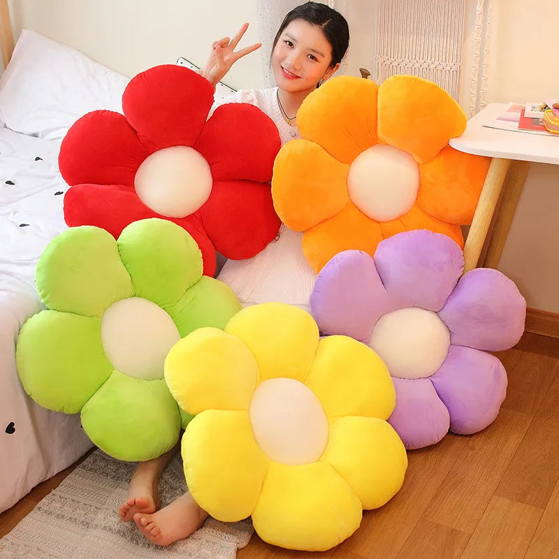 Furry Flower Pillow Plush Toys 30/50/65cm - 13 colours