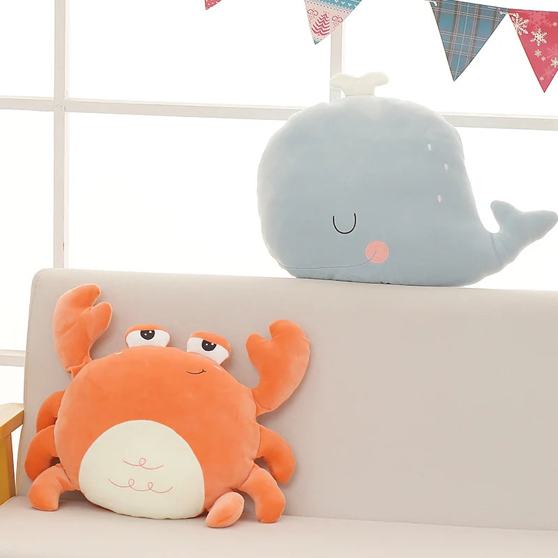 Cute/Kawaii Animal (Whale/Duck/Lion/Crab) Pillow Plush Toys