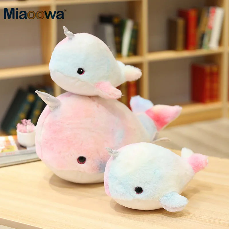 Cute Colourful Narwhal Plush Toys 28/45cm