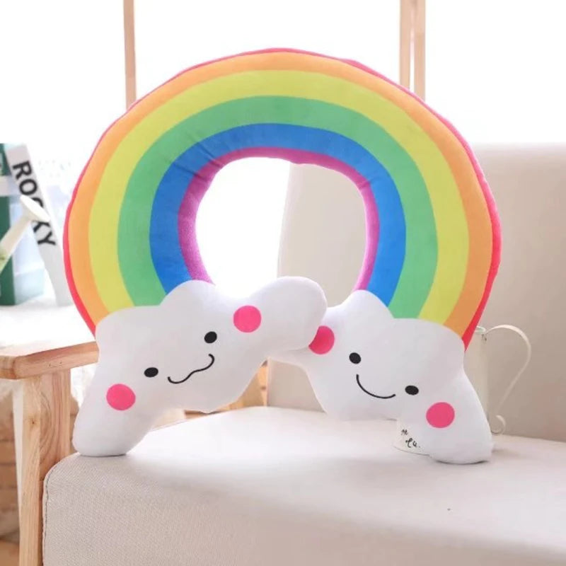 Rainbow U Shaped Plush Pillow Toys - 3 Styles