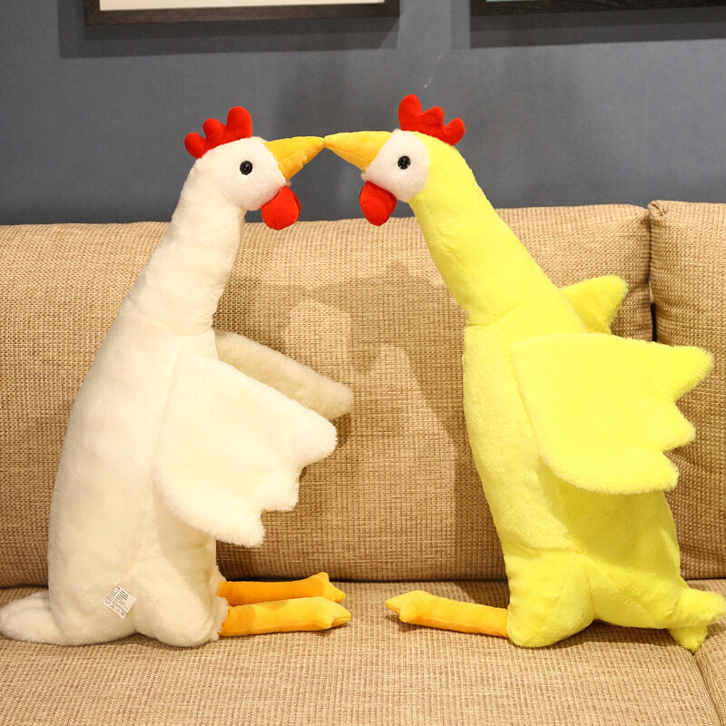 Chicken Pillow Plush Toys 50/85/135cm - White/Yellow