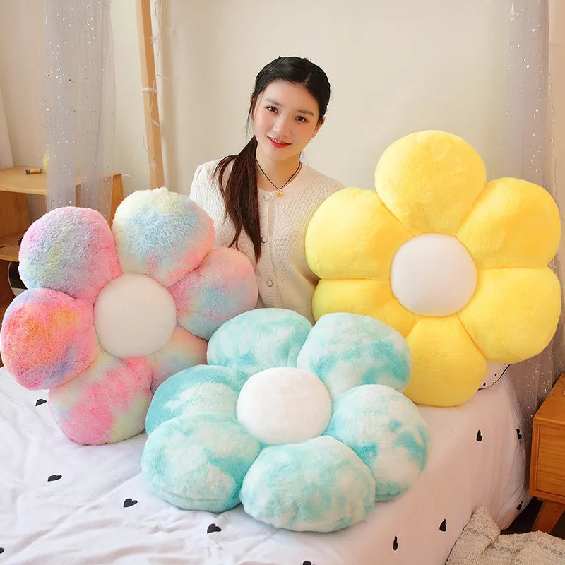 Furry Flower Pillow Plush Toys 30/50/65cm - 13 colours