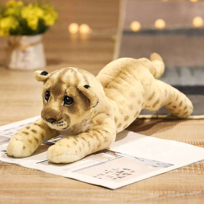 Lion/Tiger/Leopard Lifelike Plush Toy 39/48/58cm