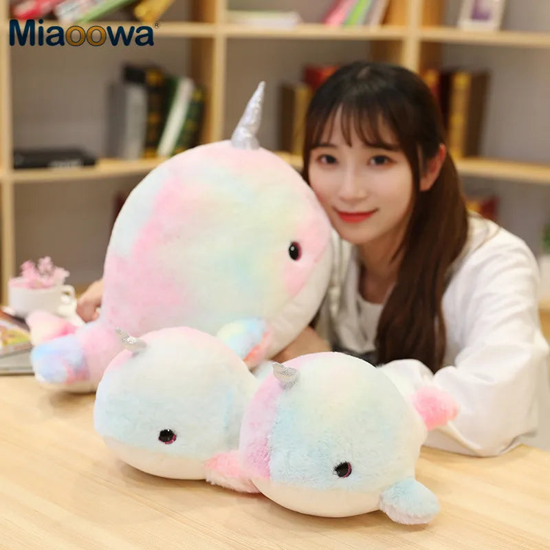 Cute Colourful Narwhal Plush Toys 28/45cm