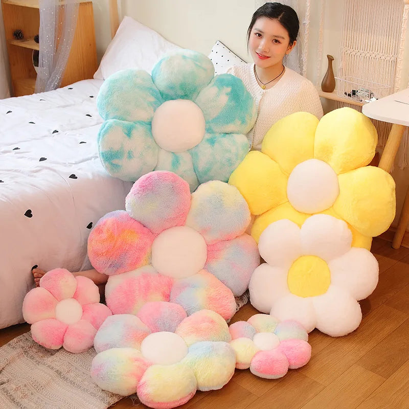 Furry Flower Pillow Plush Toys 30/50/65cm - 13 colours