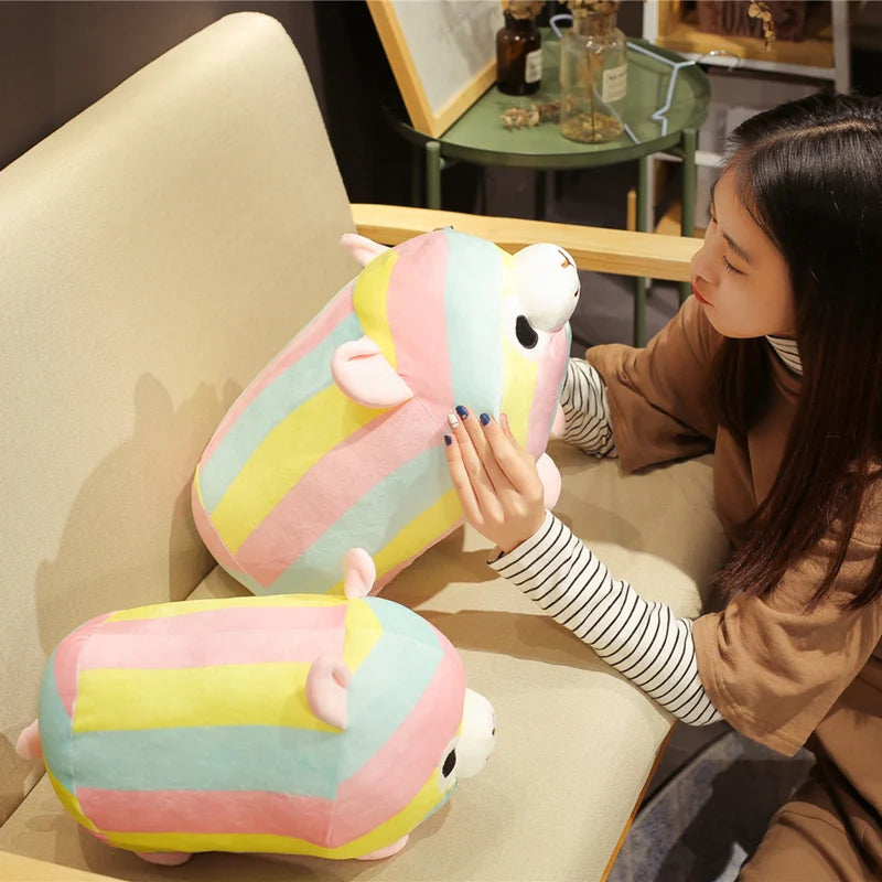 Cute Alpaca Plush Pillow Toys 35/45cm - Rainbow/White