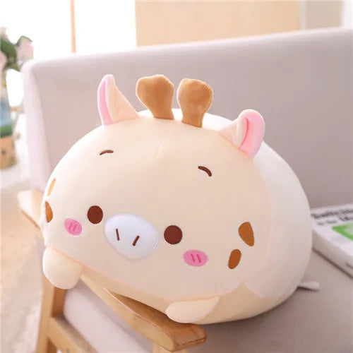 Cute Animal (Dinosaur/Pig/Cat/Bear/Deer/Elephant/Hamster/Panda) Plush Pillow Toys 20/60/85cm