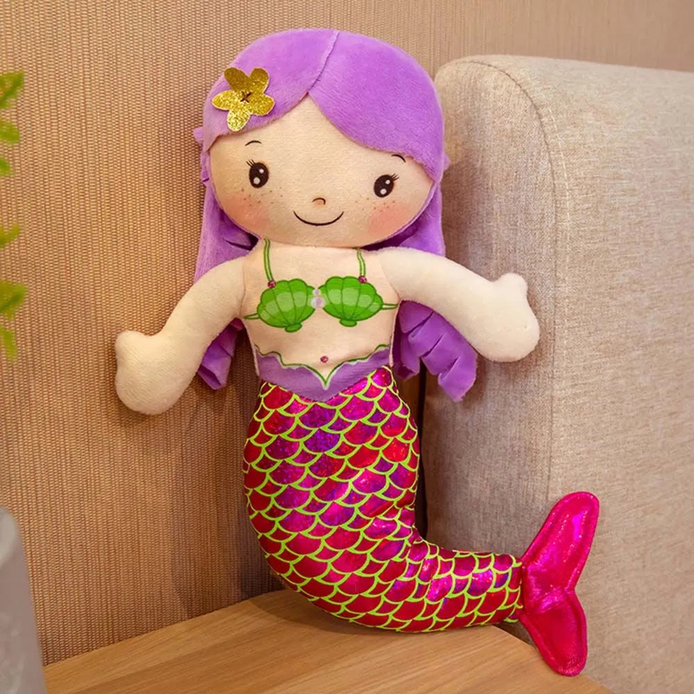 Cute Mermaid Plush Toys 30cmv - Yellow/Pink/Blue/Purple