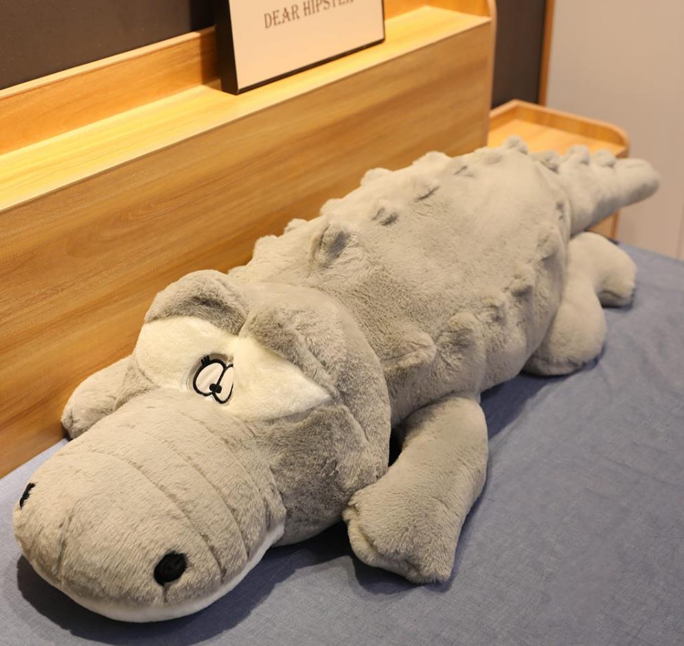 Lying Crocodile Pillow Plush Toys 100/120/150cm - Green/Pink/Grey/Brown