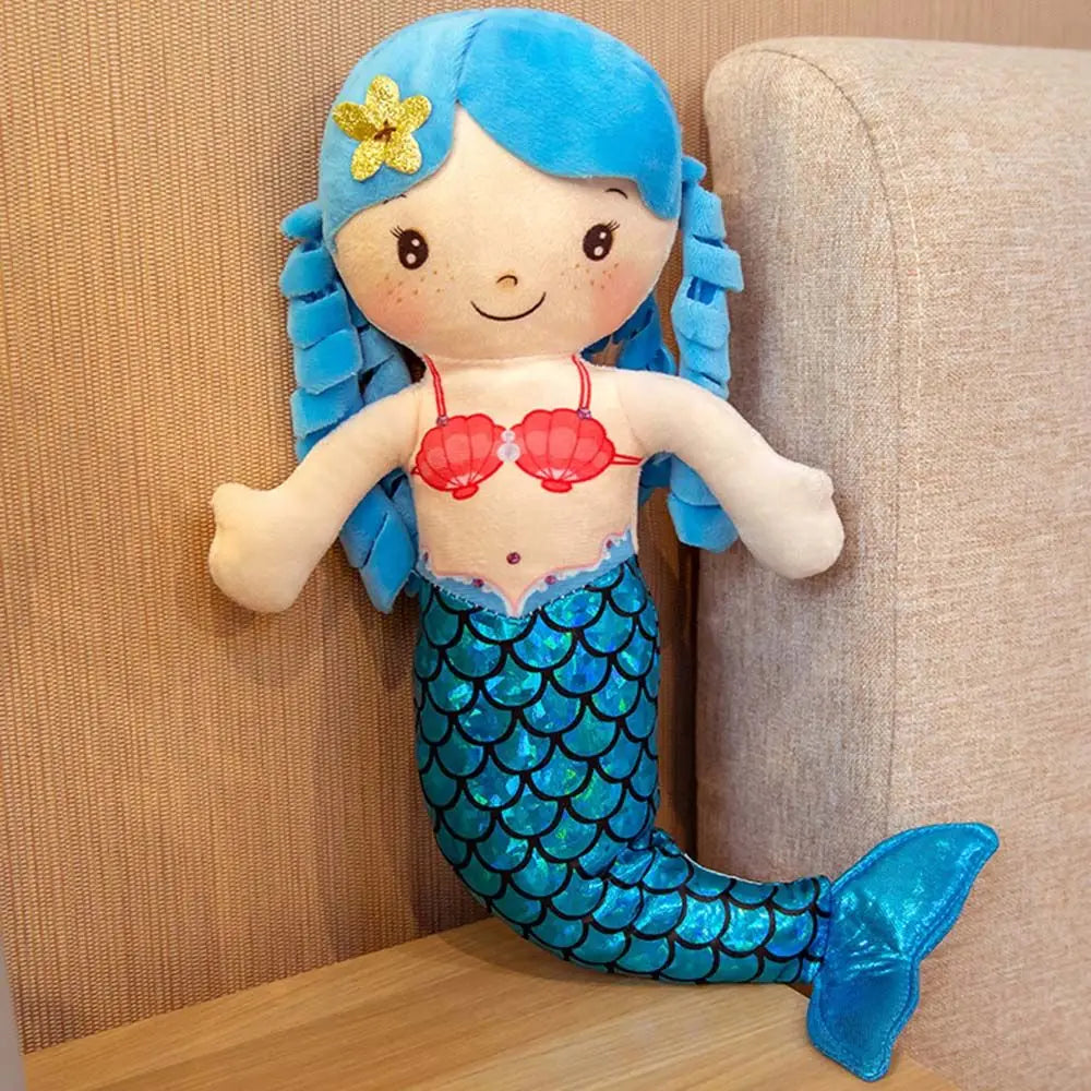 Cute Mermaid Plush Toys 30cm Yellow Pink Blue Purple