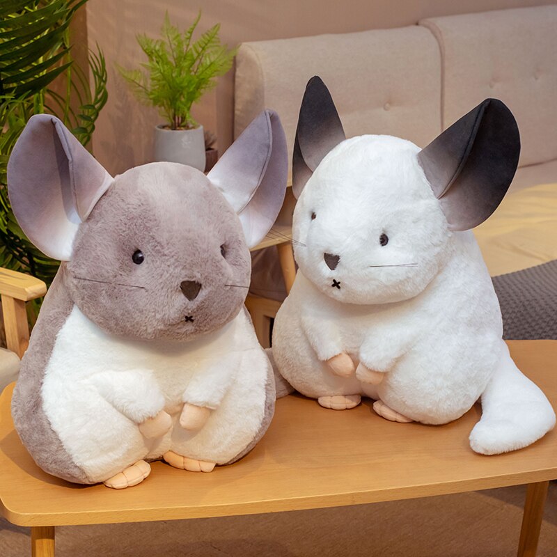 Cute Chinchillas Plush Toys 25/35/55cm - White/Grey/Pink