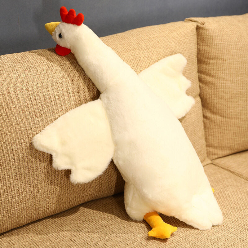 Chicken Pillow Plush Toys 50/85/135cm - White/Yellow