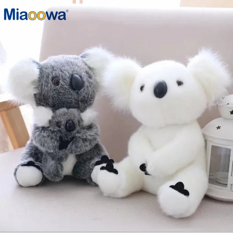 Cute Koala With/Without Kid Plush Toys 13/17/21/28/40cm - Grey/White