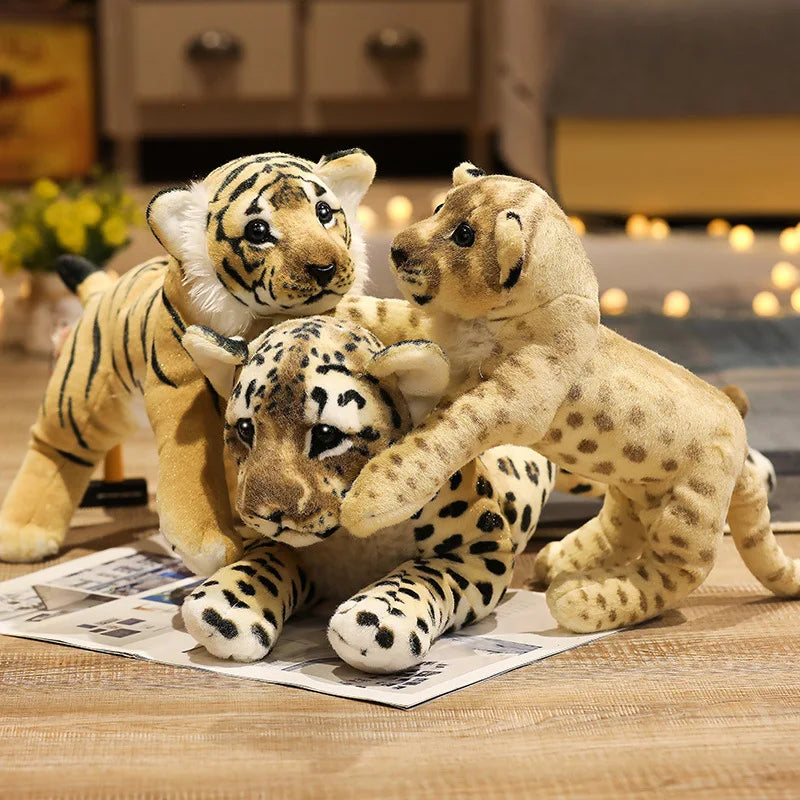 Lion/Tiger/Leopard Lifelike Plush Toy 39/48/58cm